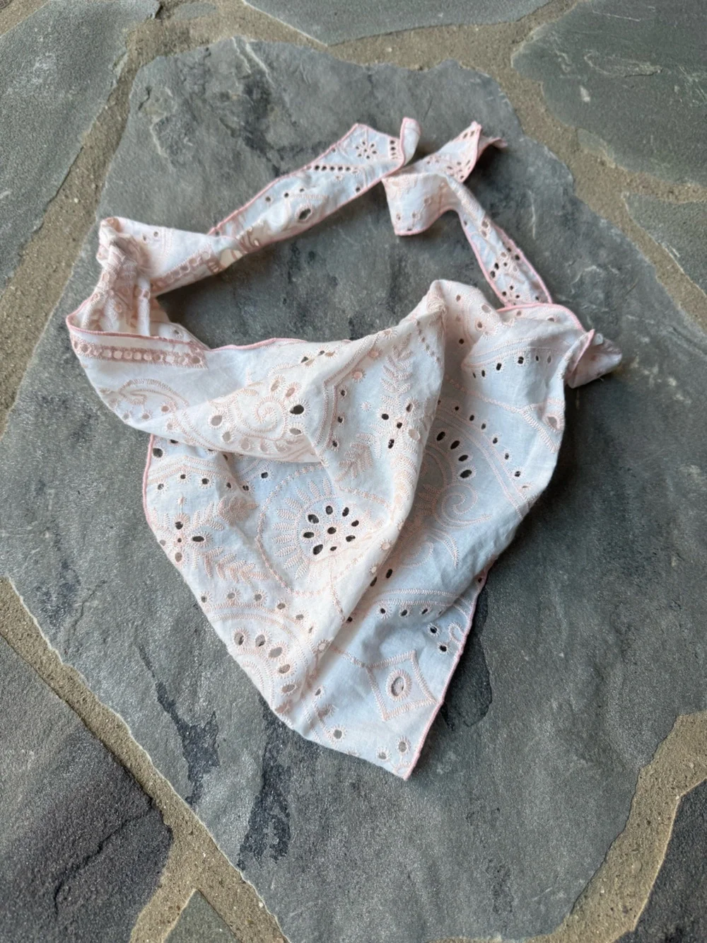 Woven Pastel Hair Scarf-pink
